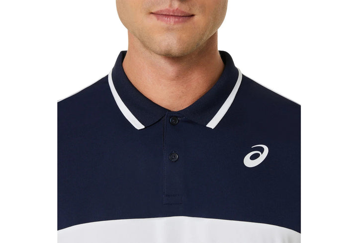 MEN COURT POLO SHIRT (BRILLIANT WHITE/MIDNIGHT)
