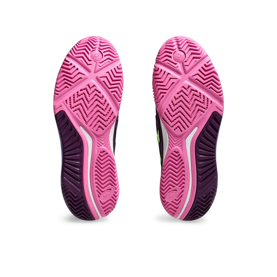 GEL-RESOLUTION 9 PADEL - DEEP MAUVE/LIME GREEN