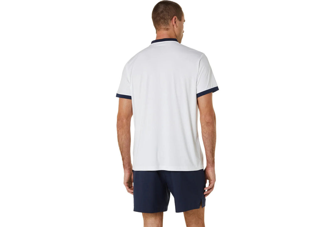 MEN COURT POLO SHIRT (BRILLIANT WHITE/MIDNIGHT)
