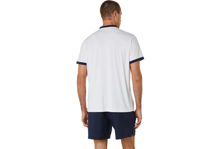 MEN COURT POLO SHIRT (BRILLIANT WHITE/MIDNIGHT)