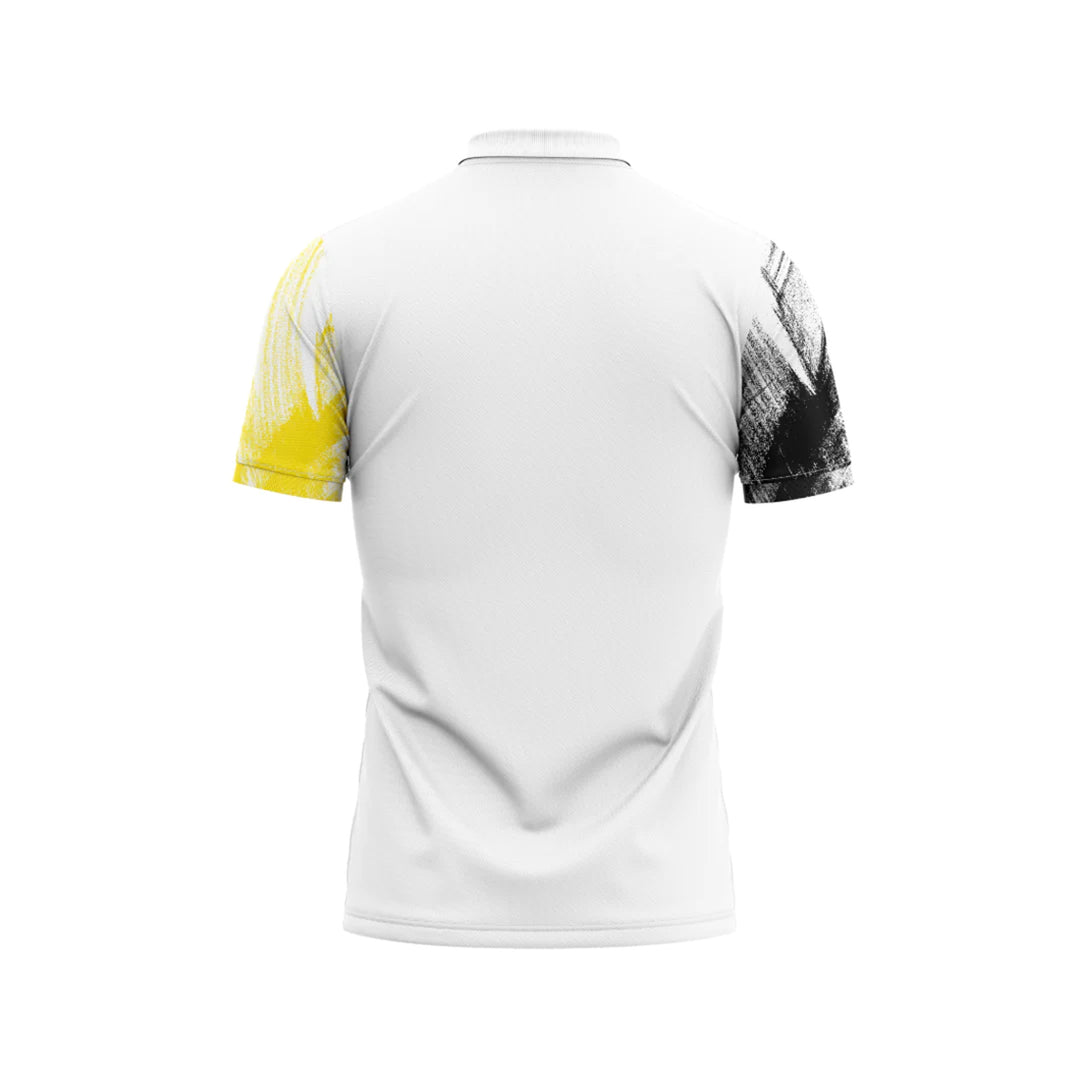 Wings White-Yellow Breeze Dri-Fit Padel T-Shirt - White